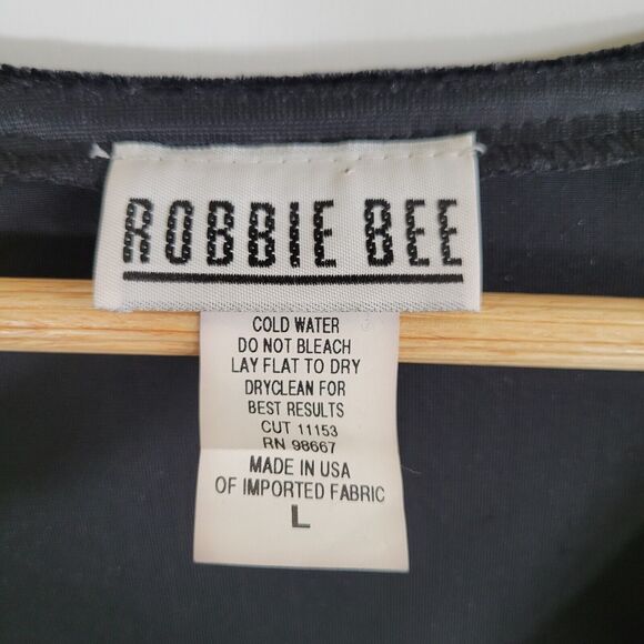 Vintage ROBBIE BEE Velvet One Button Cardigan Sz L Long Sleeve Cropped Velour - Picture 8 of 10